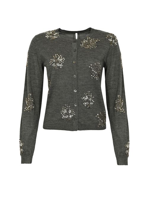 Cardigan Jolene in lana con ricamo gioiello Liviana Conti | F5WG92Y49-0